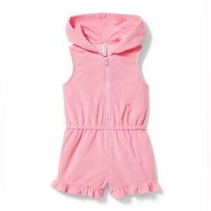 Janie & Jack cover-up romper terry towel girls barbie hooded sleeveless swim